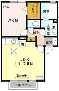 シャトーフェニックスA【2階】の間取り