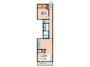 雅マンション龍城ケ丘【4階】の間取り