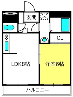 レジデンス清水【1階】の間取り