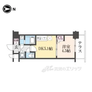CRESTTAPP京都太秦天神川DEX2【1階】の間取り