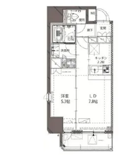 ベルジューレ神保町【5階】の間取り