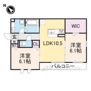 メゾンシェーヌ【2階】の間取り