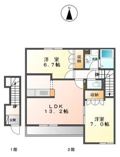 シャルマンコート A【2階】の間取り