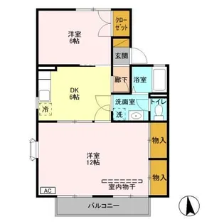 第3明清ハイツ C【1階】の間取り