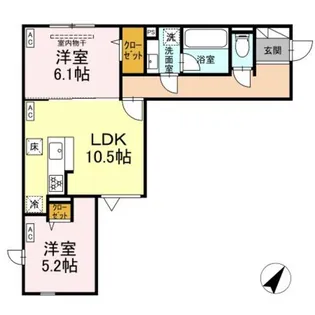 U Residence 森野【1階】の間取り