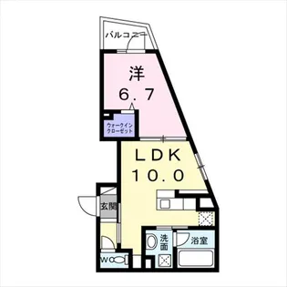 CREVANCE東日暮里【5階】の間取り