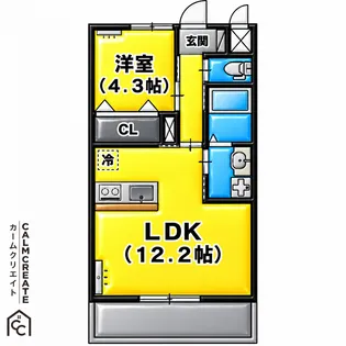センターアイランド(CENTER ISLAND)【2階】の間取り