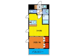 センタ-ヒル御幣島【3階】の間取り