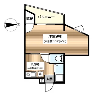 メイゾンチュトワイエ大倉山【3階】の間取り