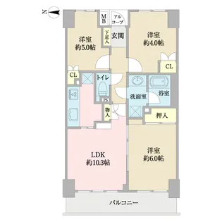 志木南パーク・ホームズ【2階】の間取り
