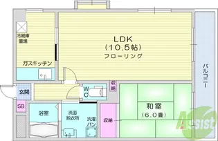 グレイスヒルズ遠見塚【2階】の間取り