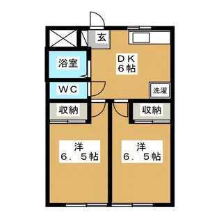 スカイハイツ E【2階】の間取り