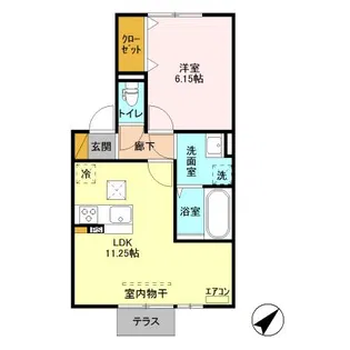 バードネイチャー E棟【1階】の間取り