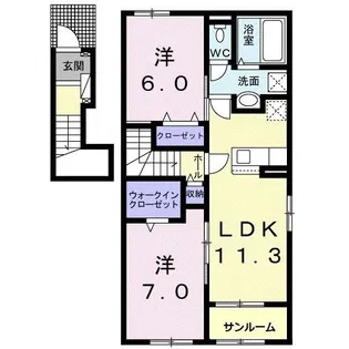 Bell Maison 御門【2階】の間取り
