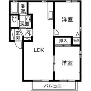 ファミーユB【2階】の間取り