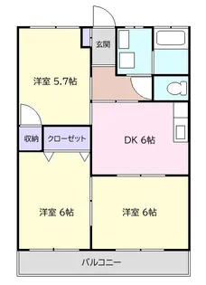 リバーサイドパールI【2階】の間取り