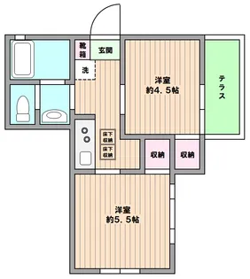 ガーデンヒルズ下北【1階】の間取り