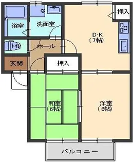 ワンステップ宮島【1階】の間取り