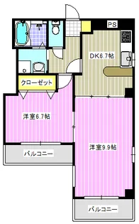 パームサイドビラII【7階】の間取り