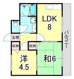 ベルシャンテ美山台【1階】の間取り