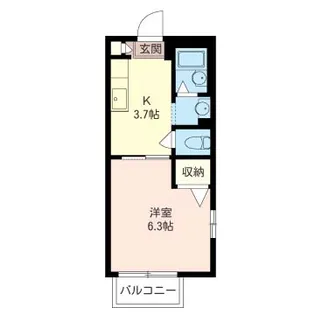 シャルマン茜【1階】の間取り