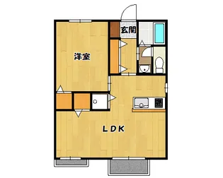 グリーンヒルさつき台B【1階】の間取り