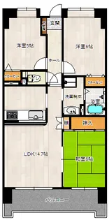 アーバン都城【13階】の間取り