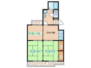 南陽コーポ【3階】の間取り