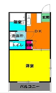 作草部コーポ【4階】の間取り