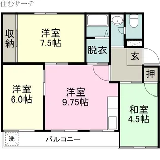 ワイズタウン2棟【2階】の間取り
