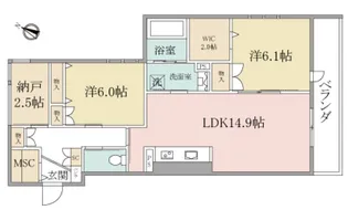 (シニア限定)へーベルヴィレッジ与野本町Lupinus【2階】の間取り