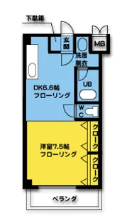 ミアカーサ矢田【3階】の間取り