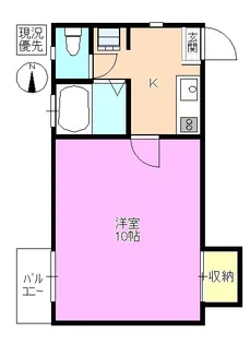 ハイツしらかば【1階】の間取り