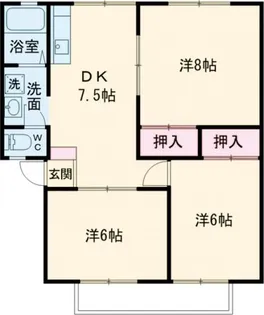 サンハイツ桜【2階】の間取り