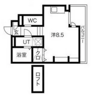 あんしん+旭ヶ丘08-3003【1階】の間取り