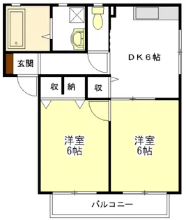 サウスアベニュー・エヌ【2階】の間取り