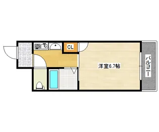 1Kの間取り画像