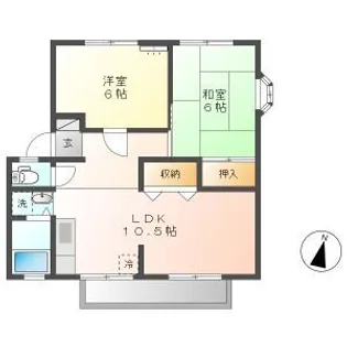 ベルコリーヌ藤ヶ丘A棟【2階】の間取り