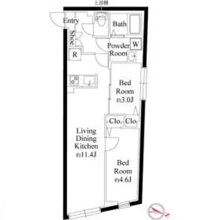 グランパセオ祐天寺イースト【3階】の間取り