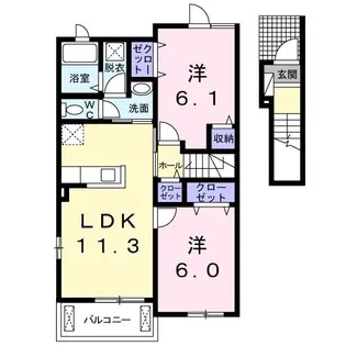 セラヴィ【2階】の間取り