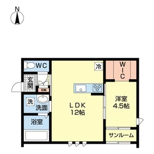 EvoRoom米山【2階】の間取り