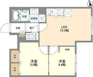 東京都新宿区戸山1【マンション】の間取り