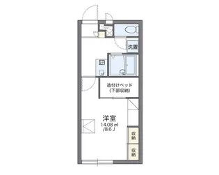 レオパレスひかり【2階】の間取り