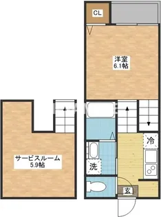 modern palazzo平和Liebe【1階】の間取り