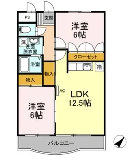 レジデンス山崎【2階】の間取り