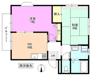 ジュネス杏花A【2階】の間取り