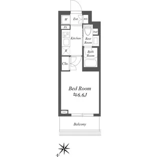 ストーリア市川行徳【4階】の間取り
