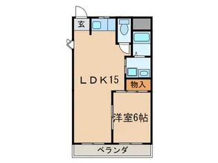 サンライズハイツJ1【2階】の間取り