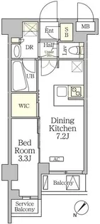 アジールコート池尻大橋【2階】の間取り