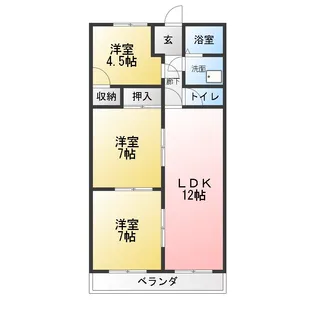 グリーンコーポ清水【3階】の間取り